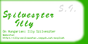 szilveszter illy business card